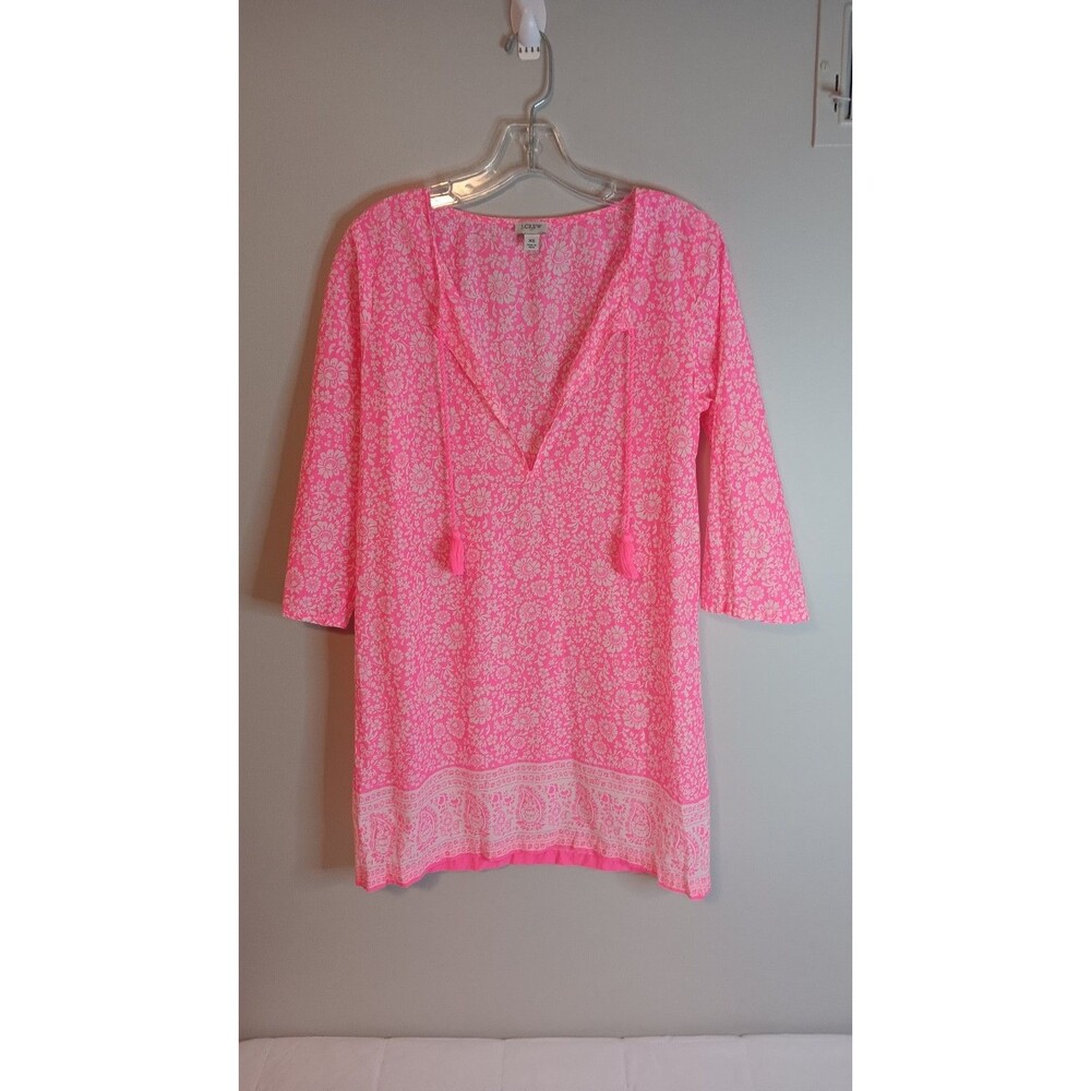 J Crew Factory Swim Cover Hot Pink Floral Sz XS